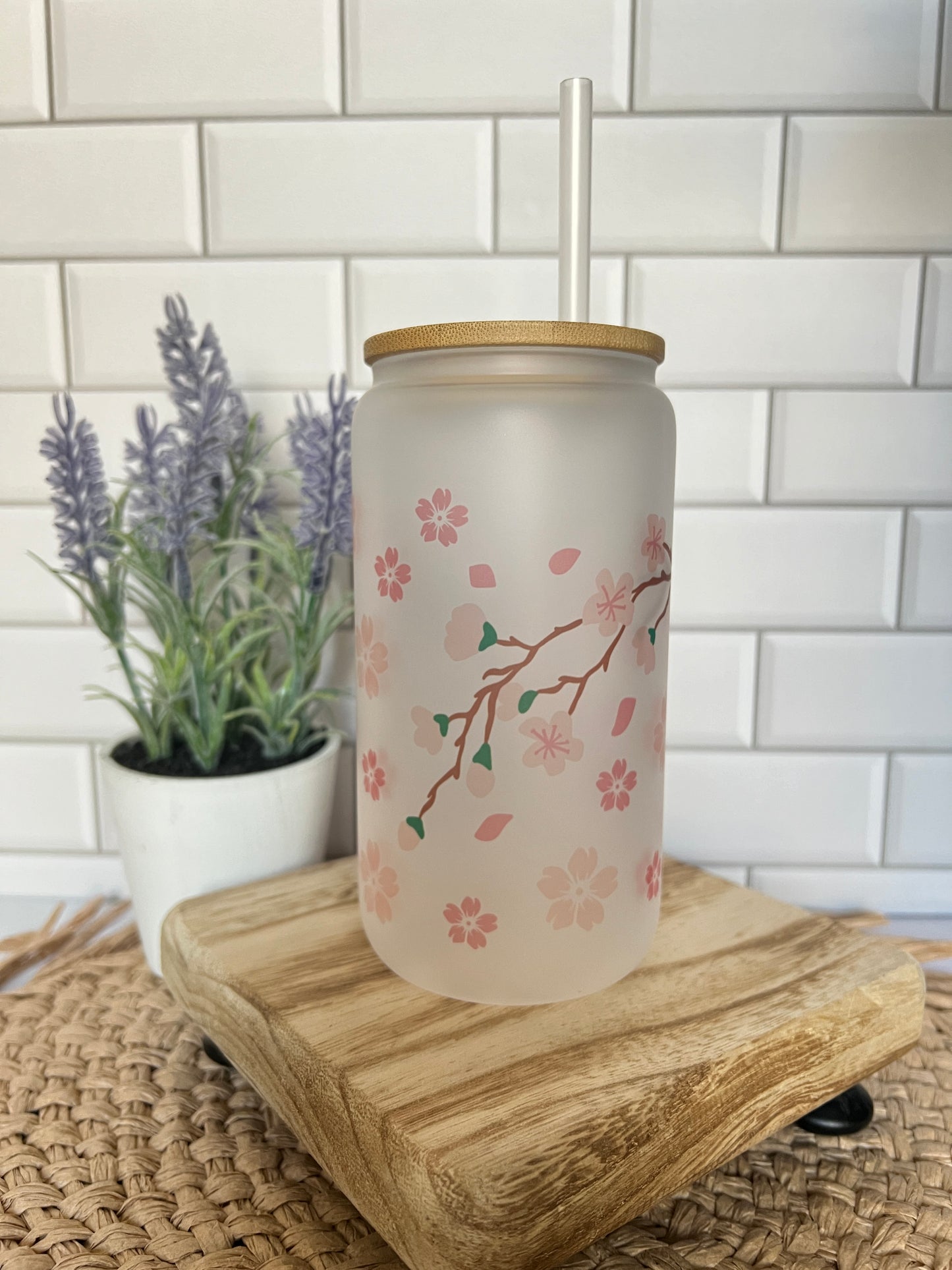 Cherry Blossom Glass Cup