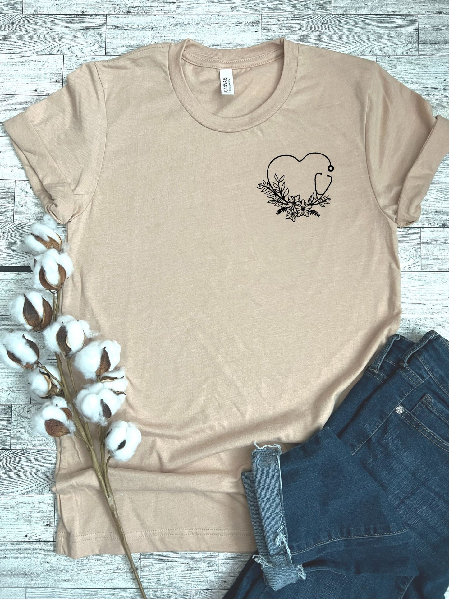 Pocket Heart Stethoscope Shirt