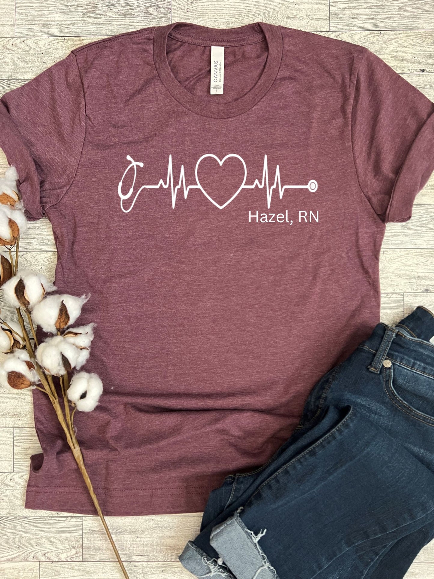 Personalized Stethoscope Heartbeat Shirt