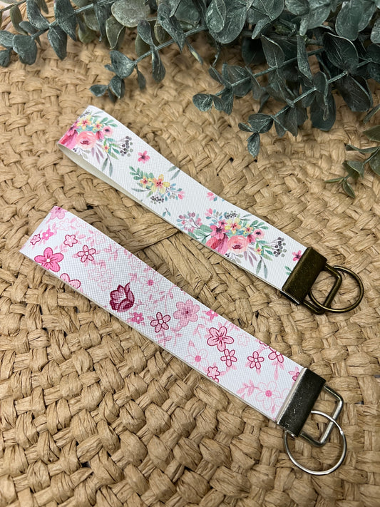 Floral Key Fob Wristlet