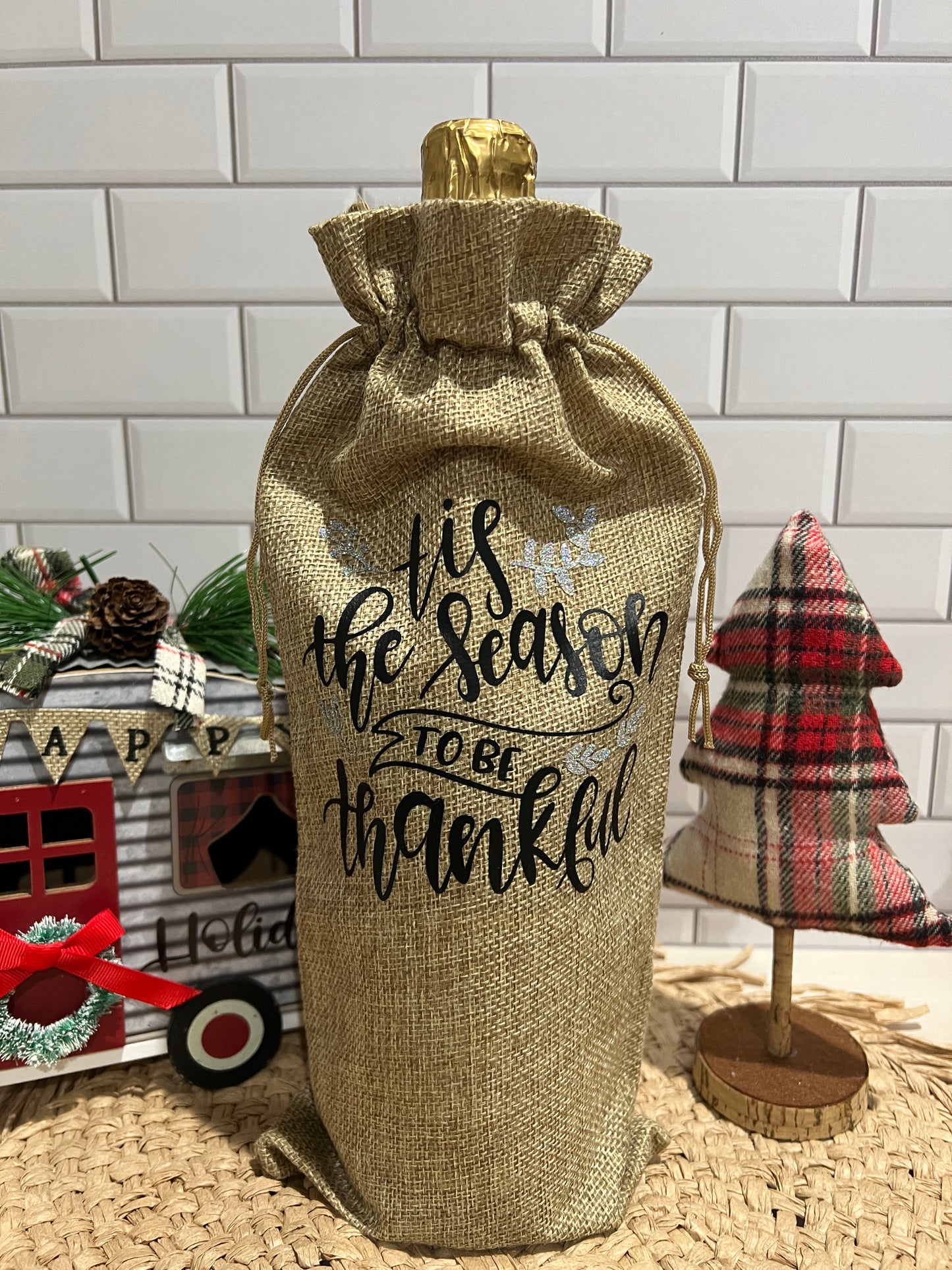 Holiday Wine Bag