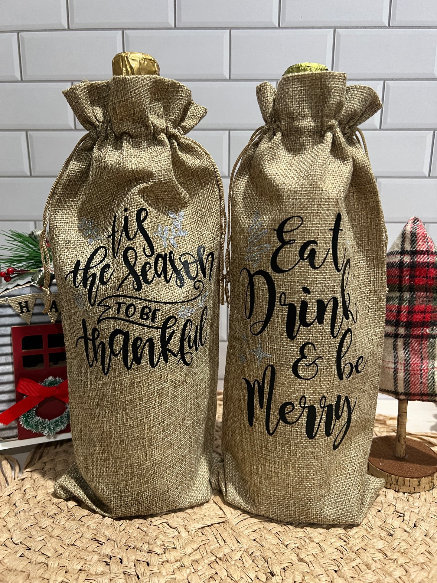 Holiday Wine Bag