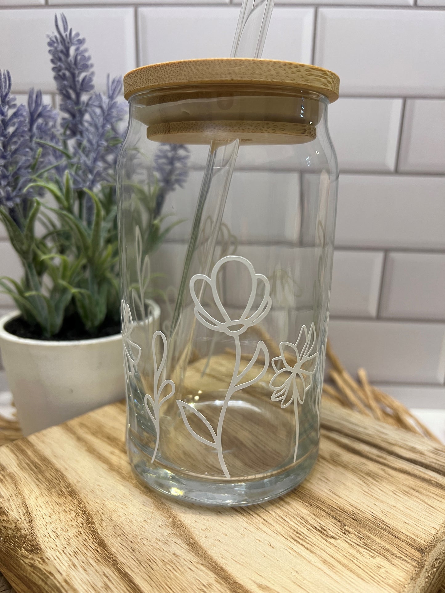 Wildflower Glass Cup